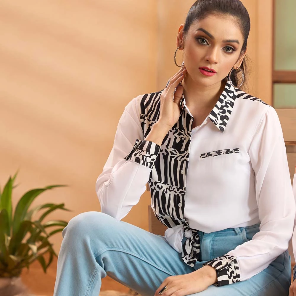 Fashionable Full Sleeve Formal Shirt For Women